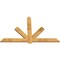 Ekena Millwork Kennewick Rough Sawn Timber Gable Bracket, Western Red Cedar, 84"W x 53"H x 2"D x 6"F, 15/12 Pitch GBW084X53X0206KEN00RWR - alternate 3